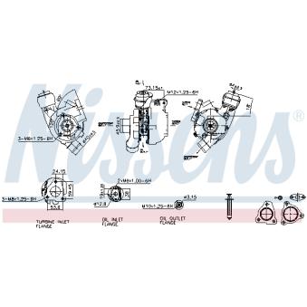 Turbocompresseur, suralimentation NISSENS OEM 282012A610 Turbocompresseur, suralimentation NISSENS OEM 282012A610
