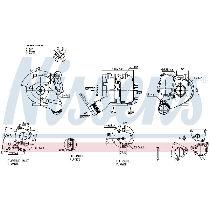 Turbocompresseur, suralimentation NISSENS 93280 - Visuel 1