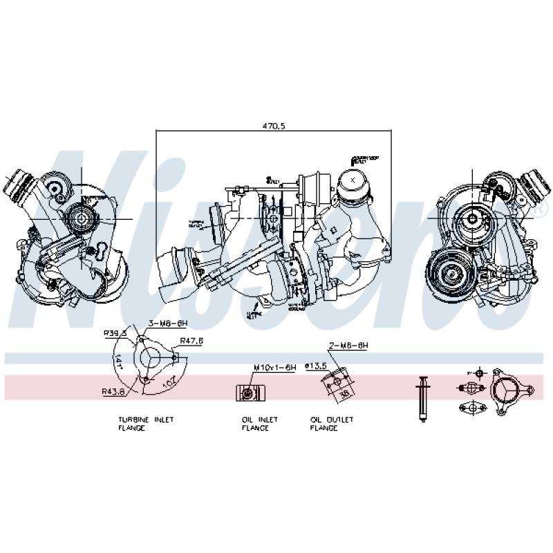 Turbocompresseur, suralimentation NISSENS 93310 - Visuel 1