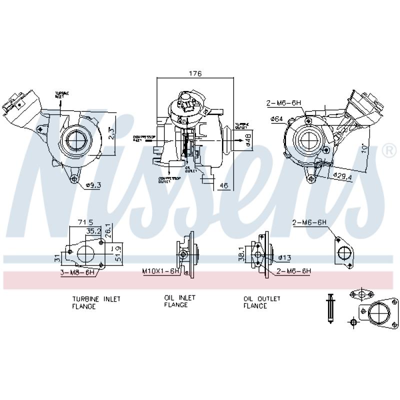 Turbocompresseur, suralimentation NISSENS 93482 - Visuel 1