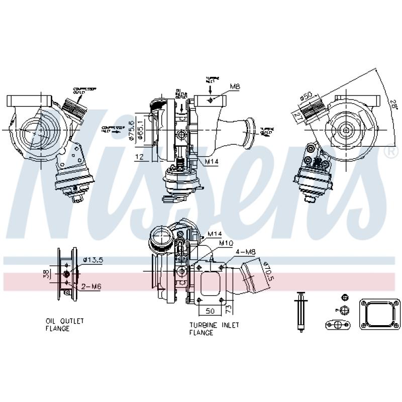 Turbocompresseur, suralimentation NISSENS 93485 - Visuel 1