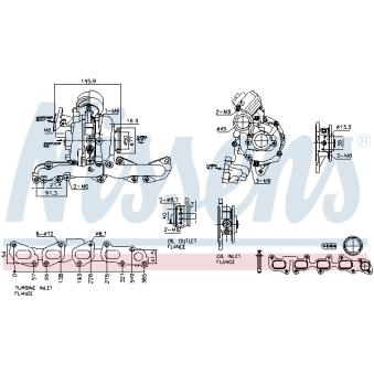 Turbocompresseur, suralimentation NISSENS 93506 pour AUDI A4 40 TDI - 190cv