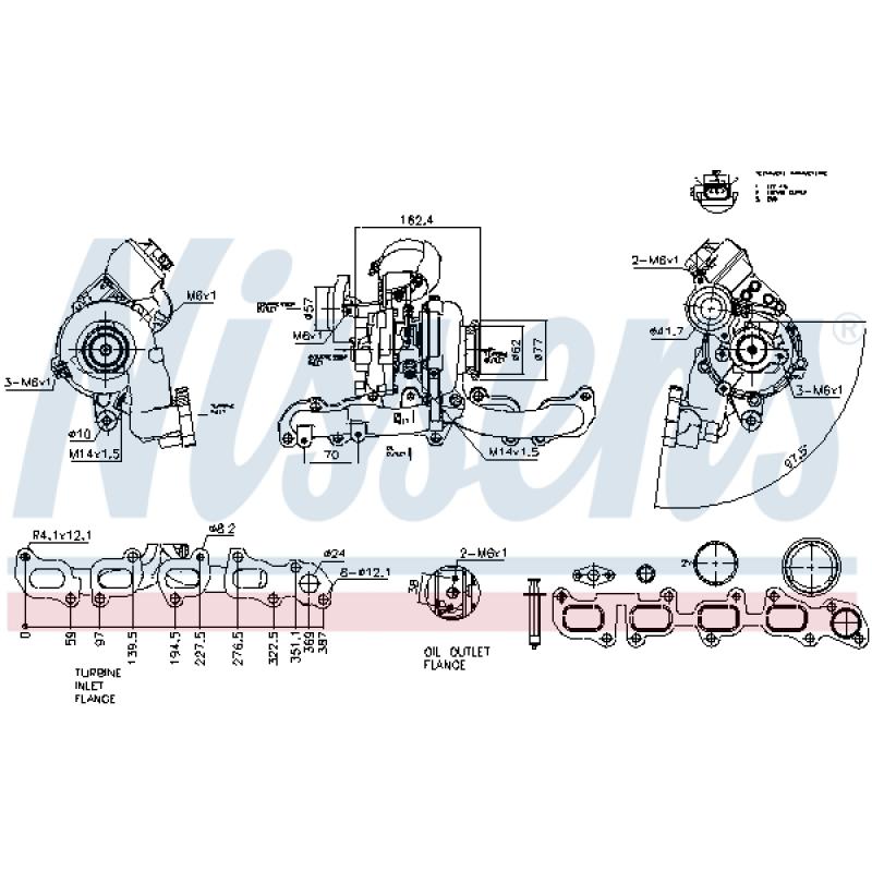 Turbocompresseur, suralimentation NISSENS 93547 - Visuel 2
