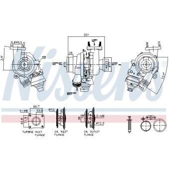 Turbocompresseur, suralimentation NISSENS 93607 pour VOLVO S80 D3 - 163cv