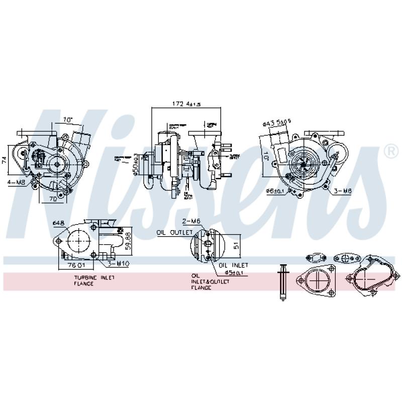 Turbocompresseur, suralimentation NISSENS 93639 - Visuel 2