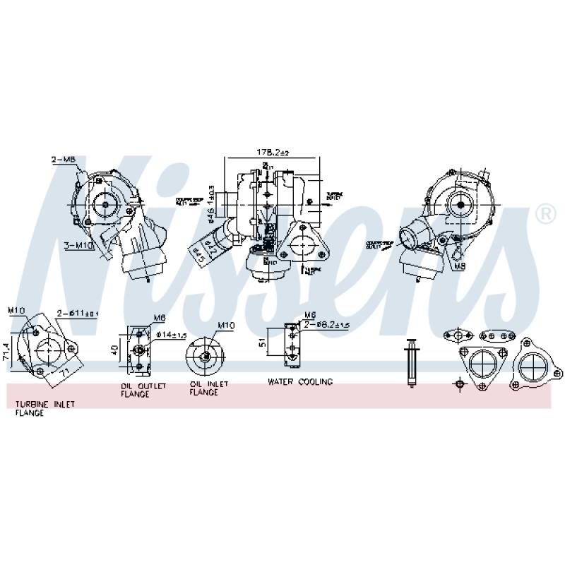 Turbocompresseur, suralimentation NISSENS 93668 - Visuel 2