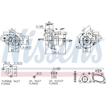 Turbocompresseur, suralimentation NISSENS OEM 14411VK50B