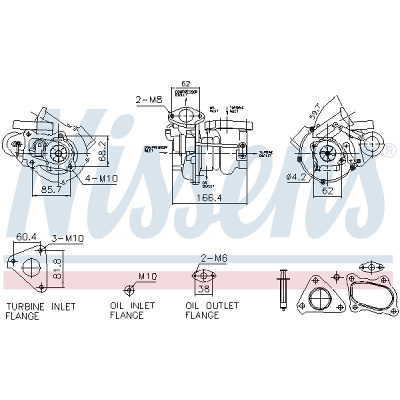 Turbocompresseur, suralimentation NISSENS 93732 - Visuel 1