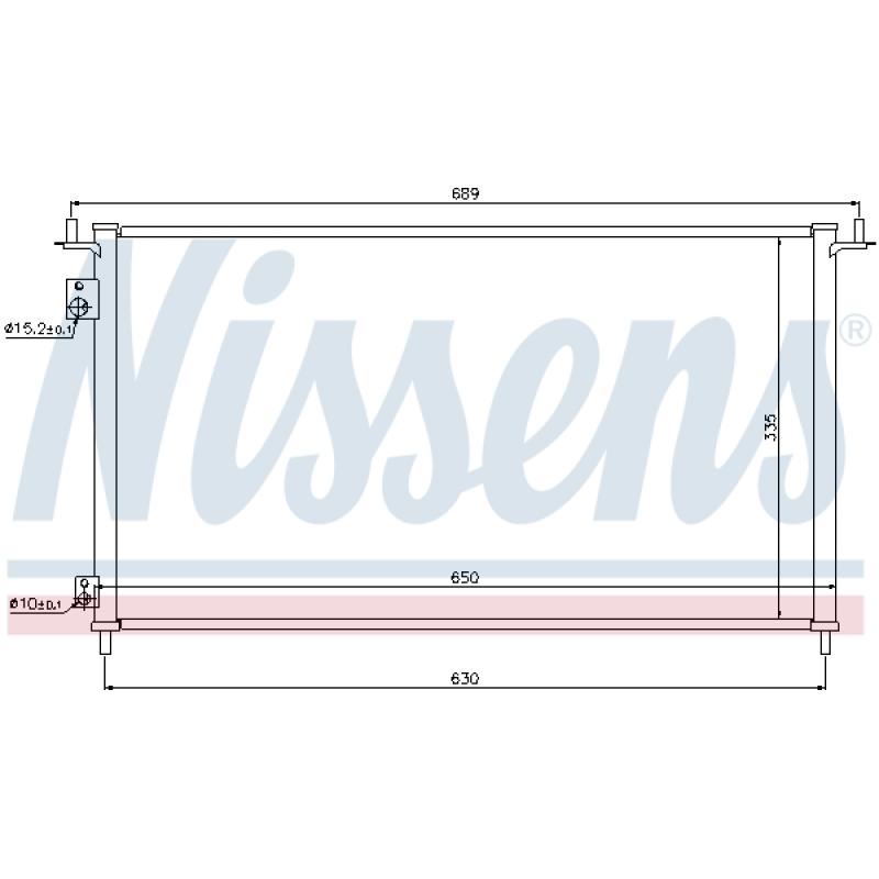 Condenseur, climatisation NISSENS 940162 - Visuel 2