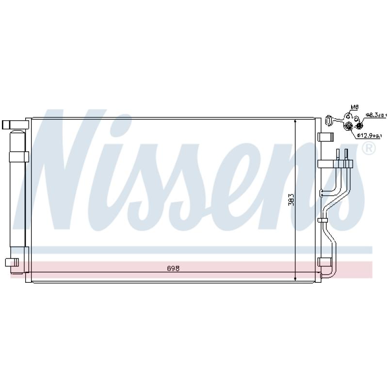 Condenseur, climatisation NISSENS 940208 - Visuel 2