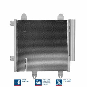Condenseur, climatisation NISSENS 940522 pour CITROEN C1 1.2 VTi 82 - 82cv