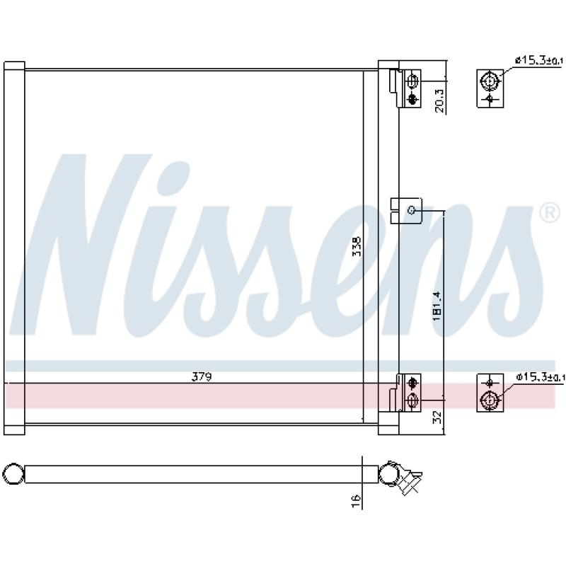 Condenseur, climatisation NISSENS 940704 - Visuel 2