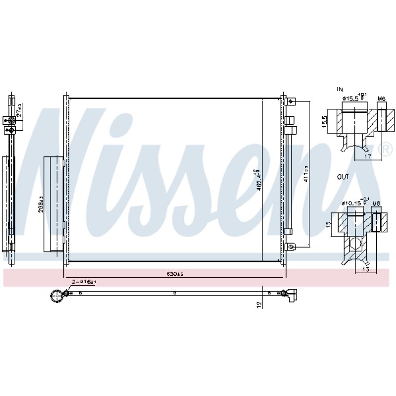 Condenseur, climatisation NISSENS 940972 - Visuel 1