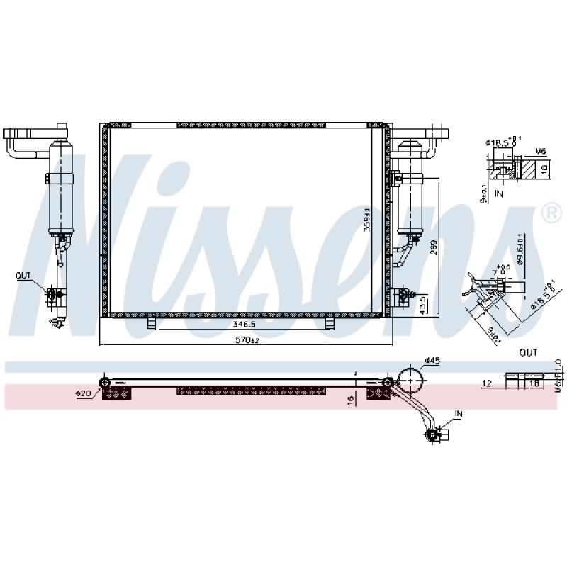 Condenseur, climatisation NISSENS 941101 - Visuel 2