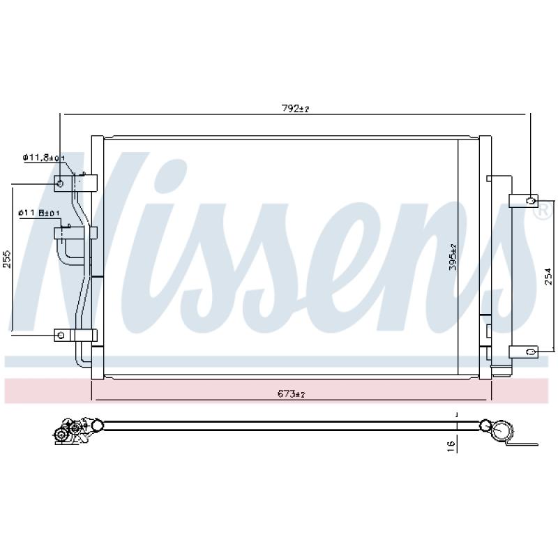 Condenseur, climatisation NISSENS 941216 - Visuel 1