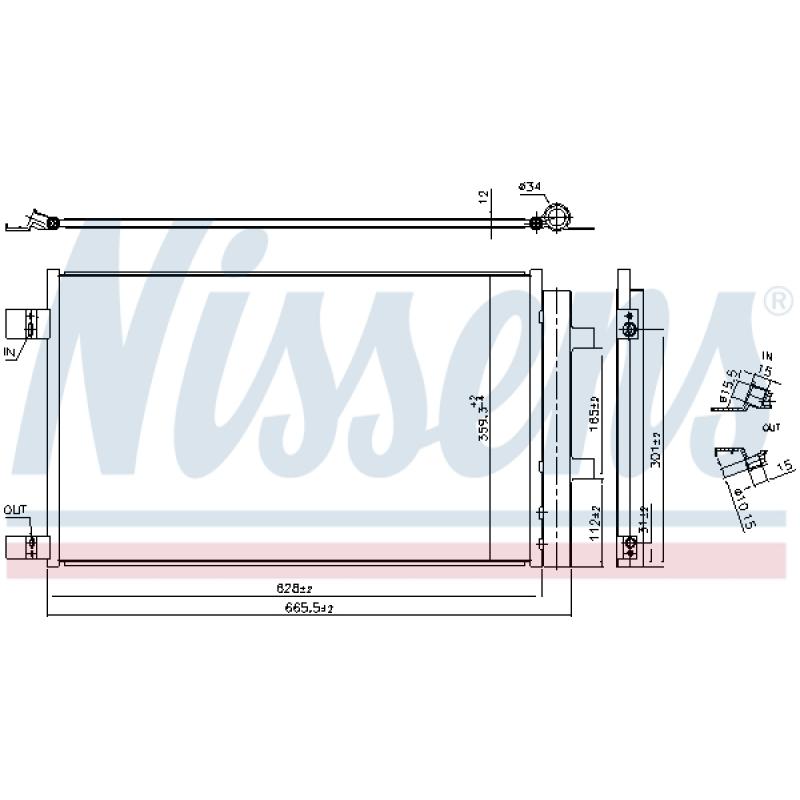 Condenseur, climatisation NISSENS 941284 - Visuel 2