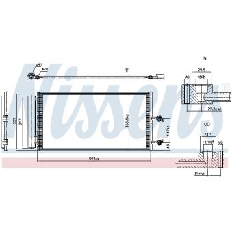 Condenseur, climatisation NISSENS 941403 pour VOLVO S90 D5 Mild Hybrid AWD - 235cv