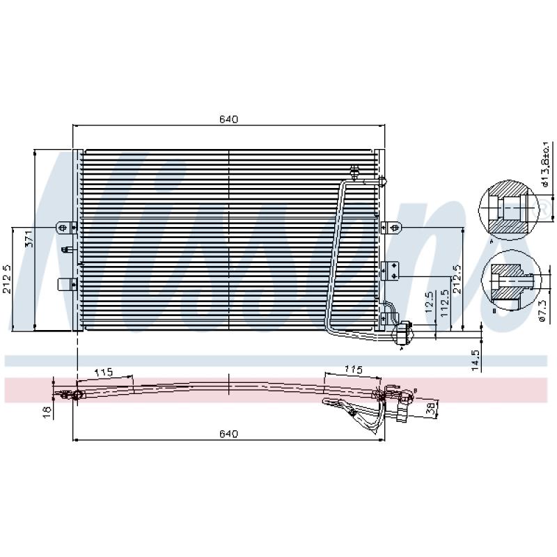 Condenseur, climatisation NISSENS 94301 - Visuel 2