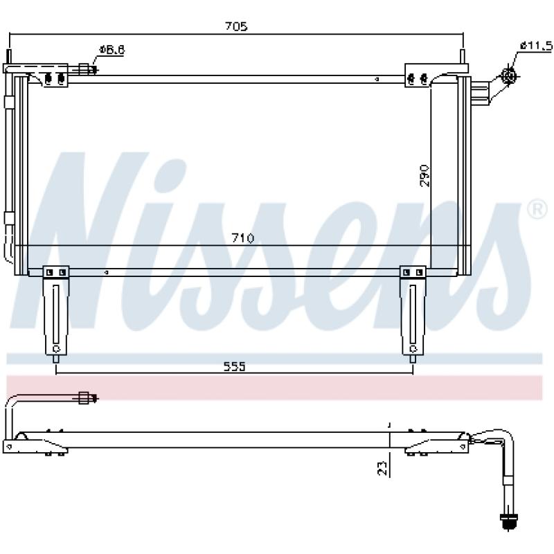 Condenseur, climatisation NISSENS 94351 - Visuel 1