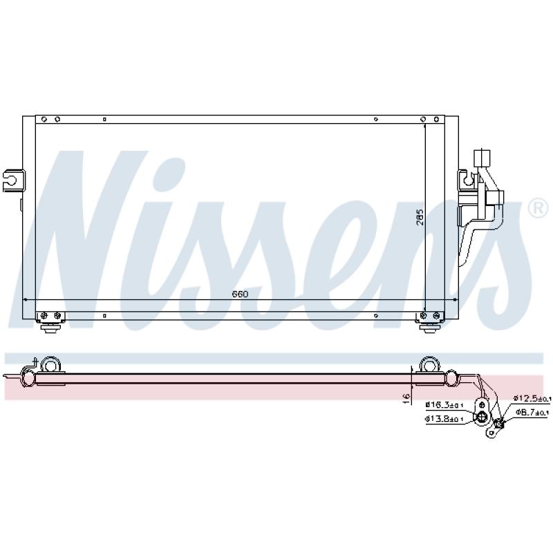 Condenseur, climatisation NISSENS 94357 - Visuel 2