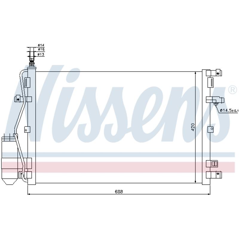 Condenseur, climatisation NISSENS 94937 - Visuel 2
