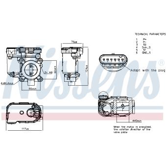 Corps papillon NISSENS [955322]