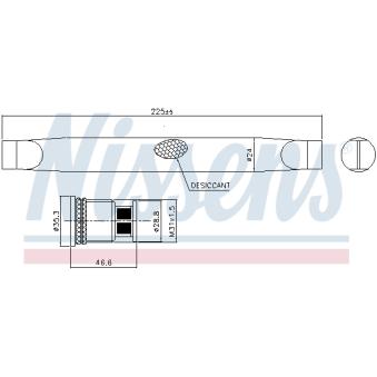 Filtre déshydratant, climatisation NISSENS [95786]