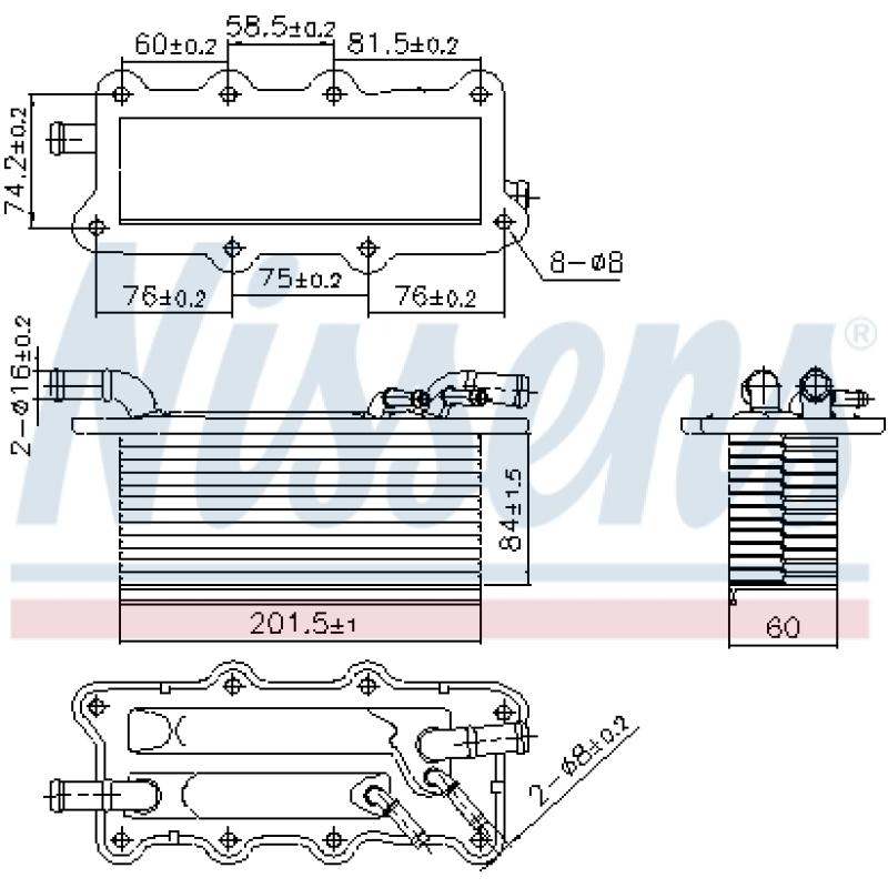 Intercooler, échangeur NISSENS 96122 - Visuel 1
