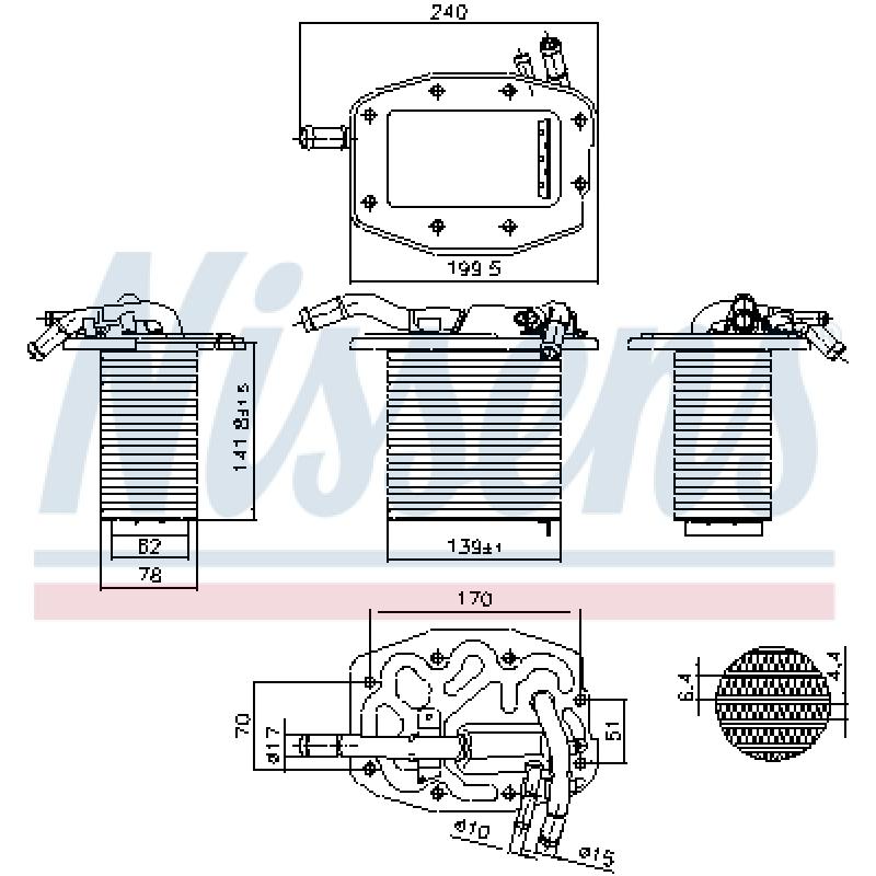 Intercooler, échangeur NISSENS 961297 - Visuel 1