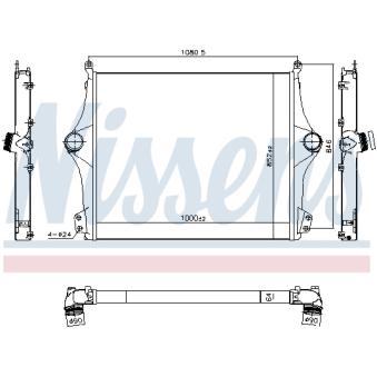 Intercooler, échangeur NISSENS OEM 2898837 Intercooler, échangeur NISSENS OEM 2898837