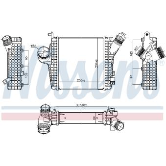Intercooler, échangeur NISSENS 961305 pour SMART CITY-COUPE 3.0 TDI quattro - 258cv