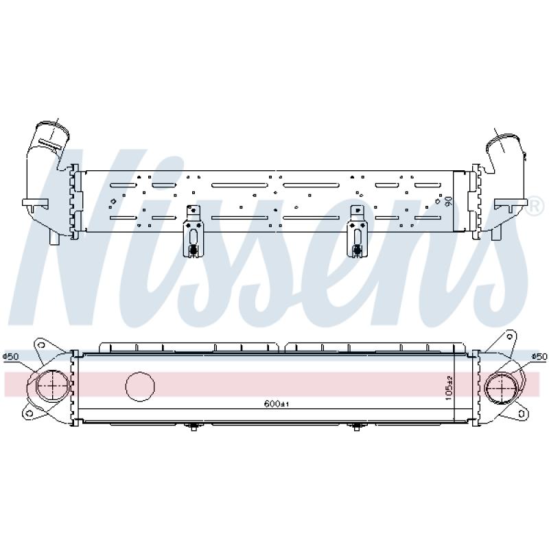 Intercooler, échangeur NISSENS 961489 - Visuel 1