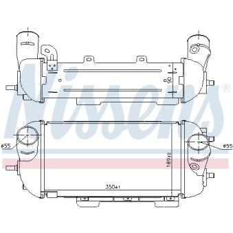 Intercooler, échangeur NISSENS 961497 pour MERCEDES-BENZ SL 2.0 CRDi - 185cv