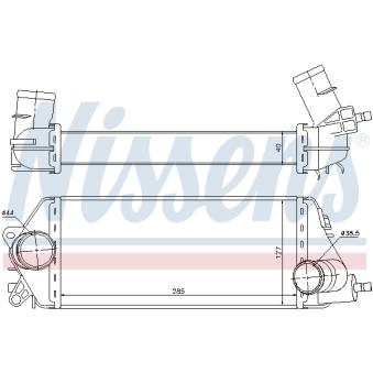 Intercooler, échangeur NISSENS 96776