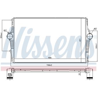 Intercooler, échangeur NISSENS OEM 9161207