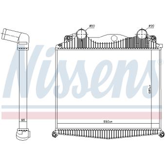 Intercooler, échangeur NISSENS [97014]