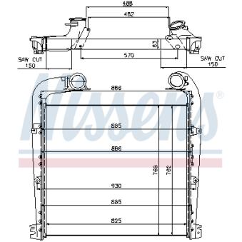 Intercooler, échangeur NISSENS OEM 1766617