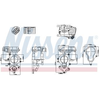 Vanne EGR NISSENS 98156 pour CITROEN C4 2.0 TDI - 121cv