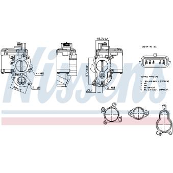 Vanne EGR NISSENS OEM 8200796674 Vanne EGR NISSENS OEM 8200796674