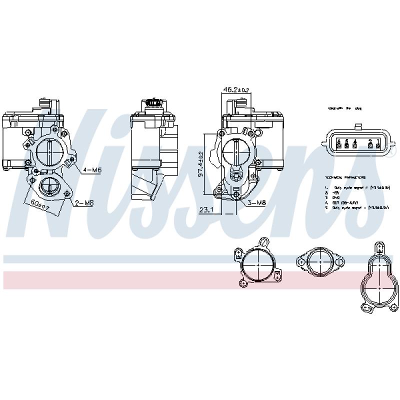 Vanne EGR NISSENS 98265 - Visuel 1