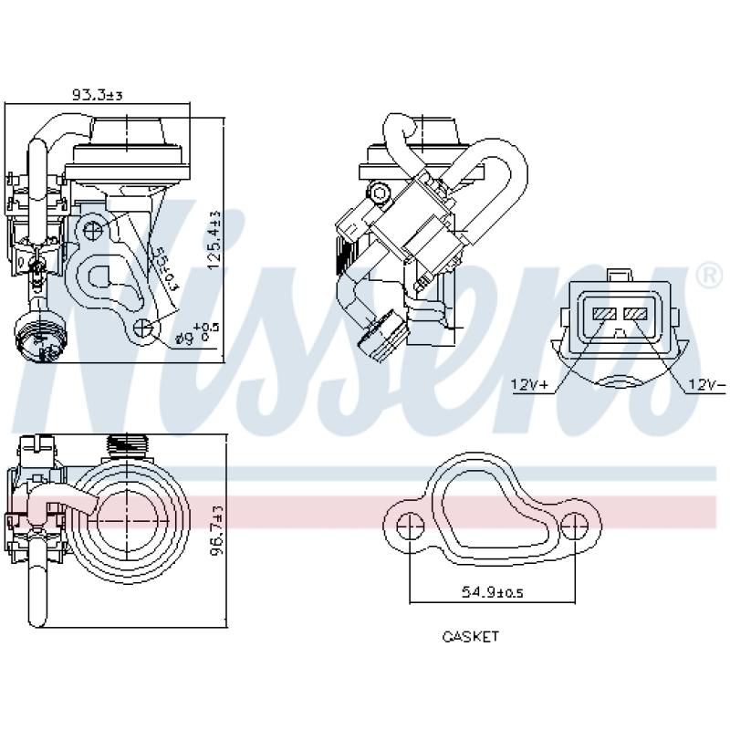 Vanne EGR NISSENS 98344 - Visuel 1