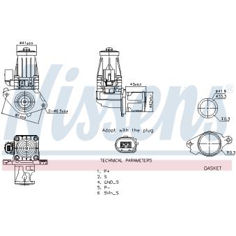 Vanne EGR NISSENS 98377 pour BMW Z4 1.3 Multijet - 95cv