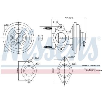 Vanne EGR NISSENS OEM 1127240 Vanne EGR NISSENS OEM 1127240