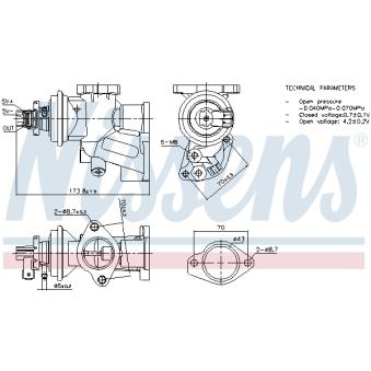 Vanne EGR NISSENS OEM 8973539730 Vanne EGR NISSENS OEM 8973539730