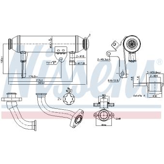 Radiateur, réaspiration des gaz d'échappement NISSENS 989283 pour OPEL VIVARO 1.9 JTD - 110cv