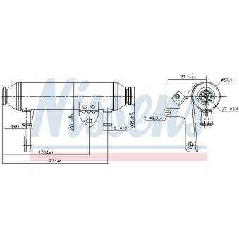Radiateur, réaspiration des gaz d'échappement NISSENS 989292 pour FIAT IDEA 1.9 JTD - 101cv Radiateur, réaspiration des gaz d'échappement NISSENS 989292 pour FIAT IDEA 1.9 JTD - 101cv