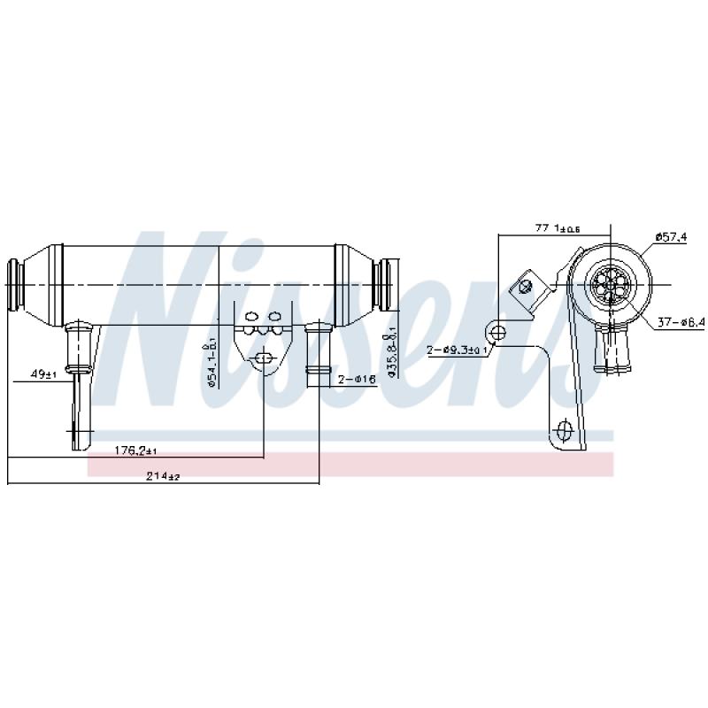 Radiateur, réaspiration des gaz d'échappement NISSENS 989292 - Visuel 1