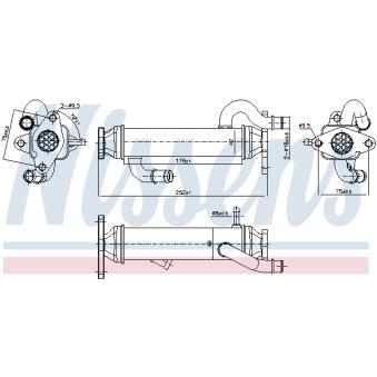 Radiateur, réaspiration des gaz d'échappement NISSENS OEM 5802528634