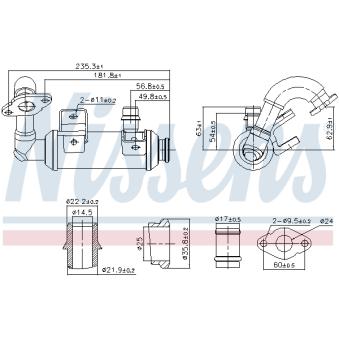 Radiateur, réaspiration des gaz d'échappement NISSENS 989407 pour FORD S-MAX 1.8 TDCi - 100cv