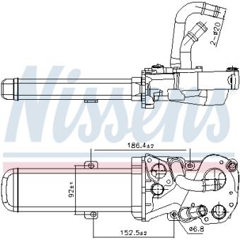 Radiateur, réaspiration des gaz d'échappement NISSENS OEM 03L131512AF